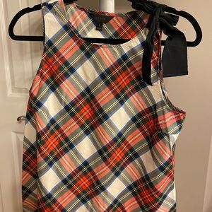 Tartan sleeveless top